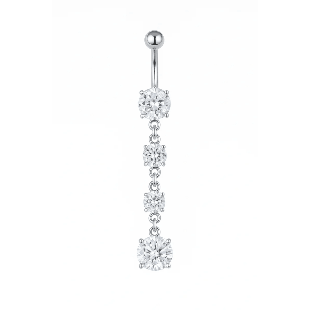 Twinkle Drop Belly Ring - Vantage Jewelry