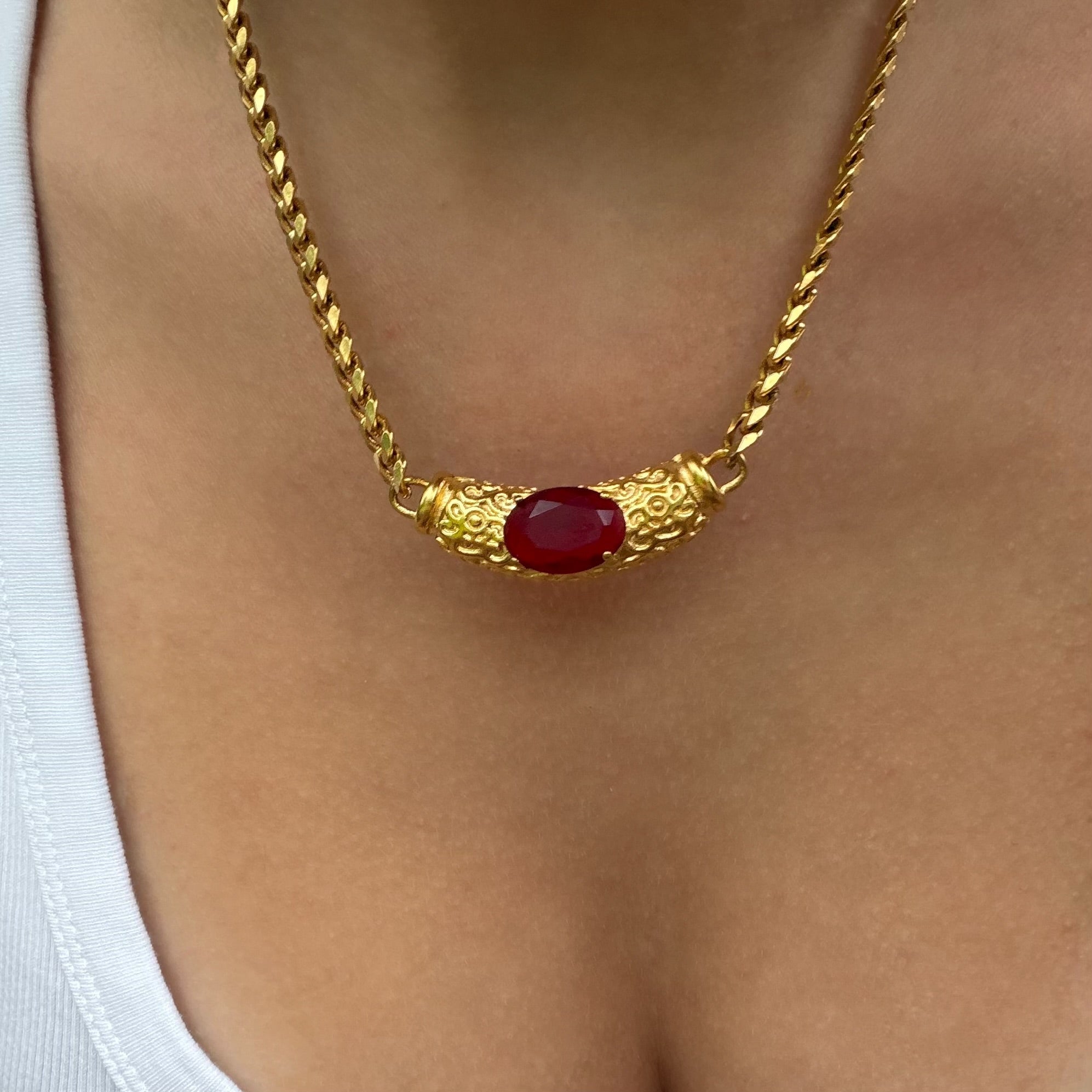Radiant Rouge Necklace - Vantage Jewelry