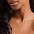 Crystal A Initial Necklace - Vantage Jewelry