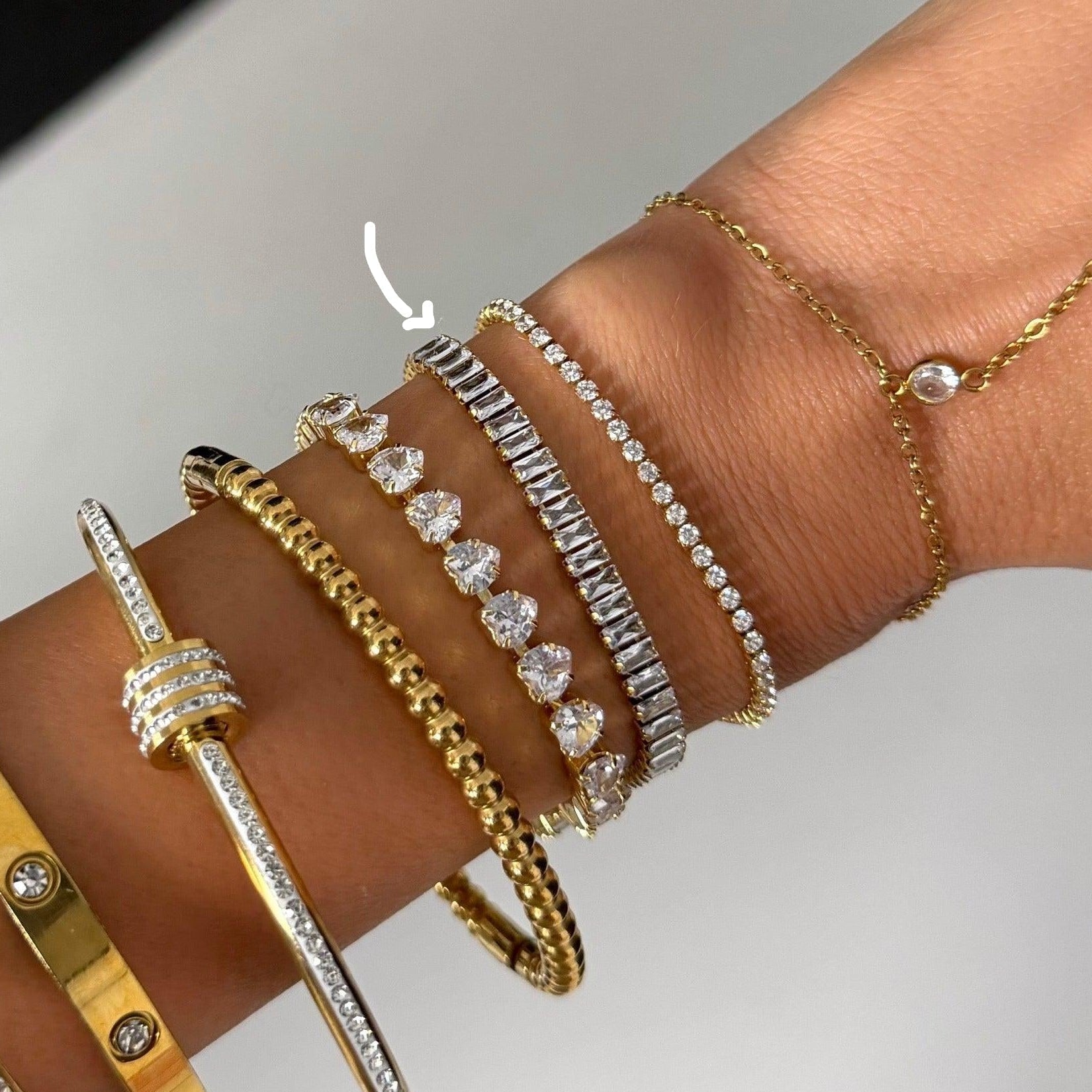 Frost Beam Tennis Bracelet