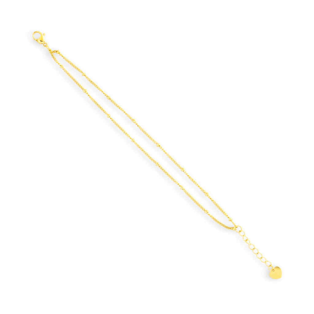 Double Layer Beaded Chain Bracelet - Vantage Jewelry