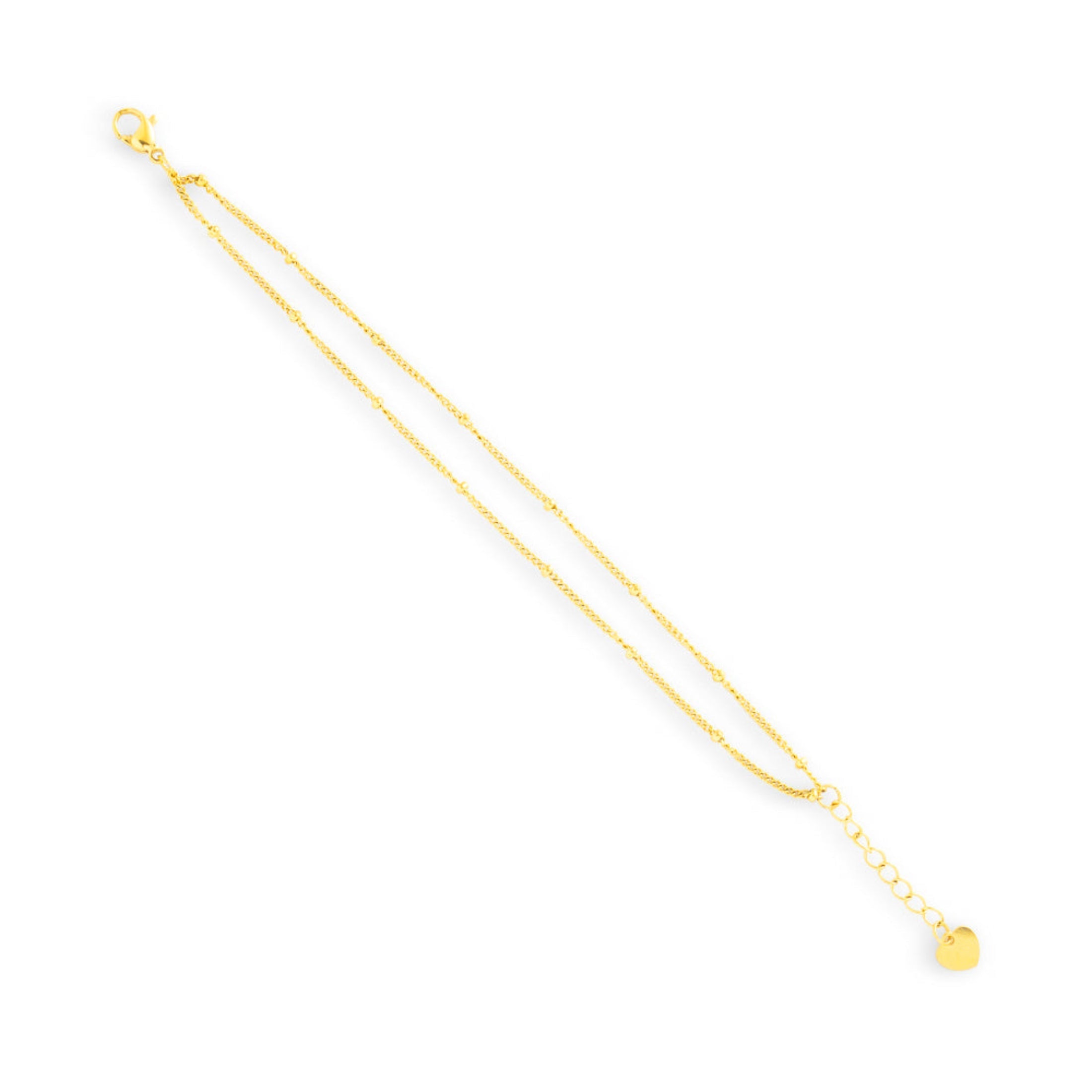 Double Layer Beaded Chain Bracelet - Vantage Jewelry