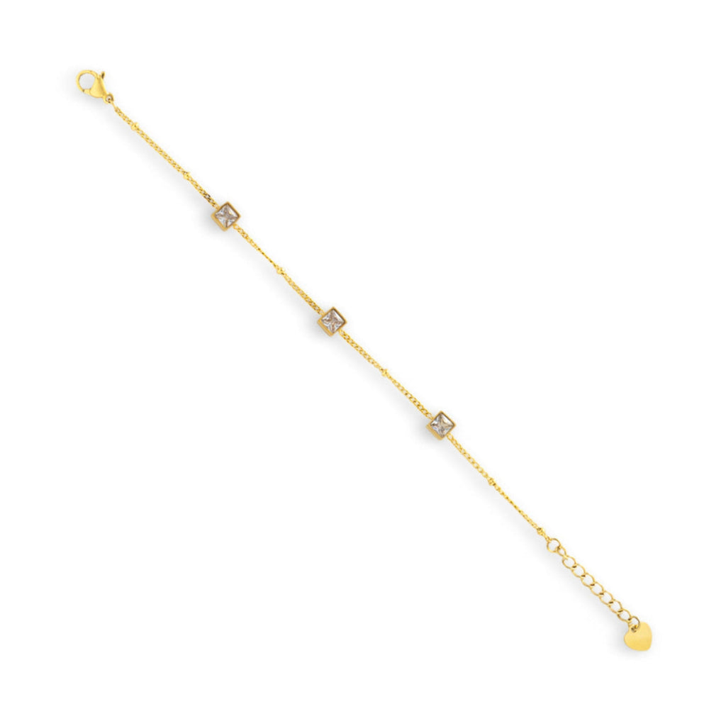 Princess Crystal Station Bracelet - Vantage Jewelry