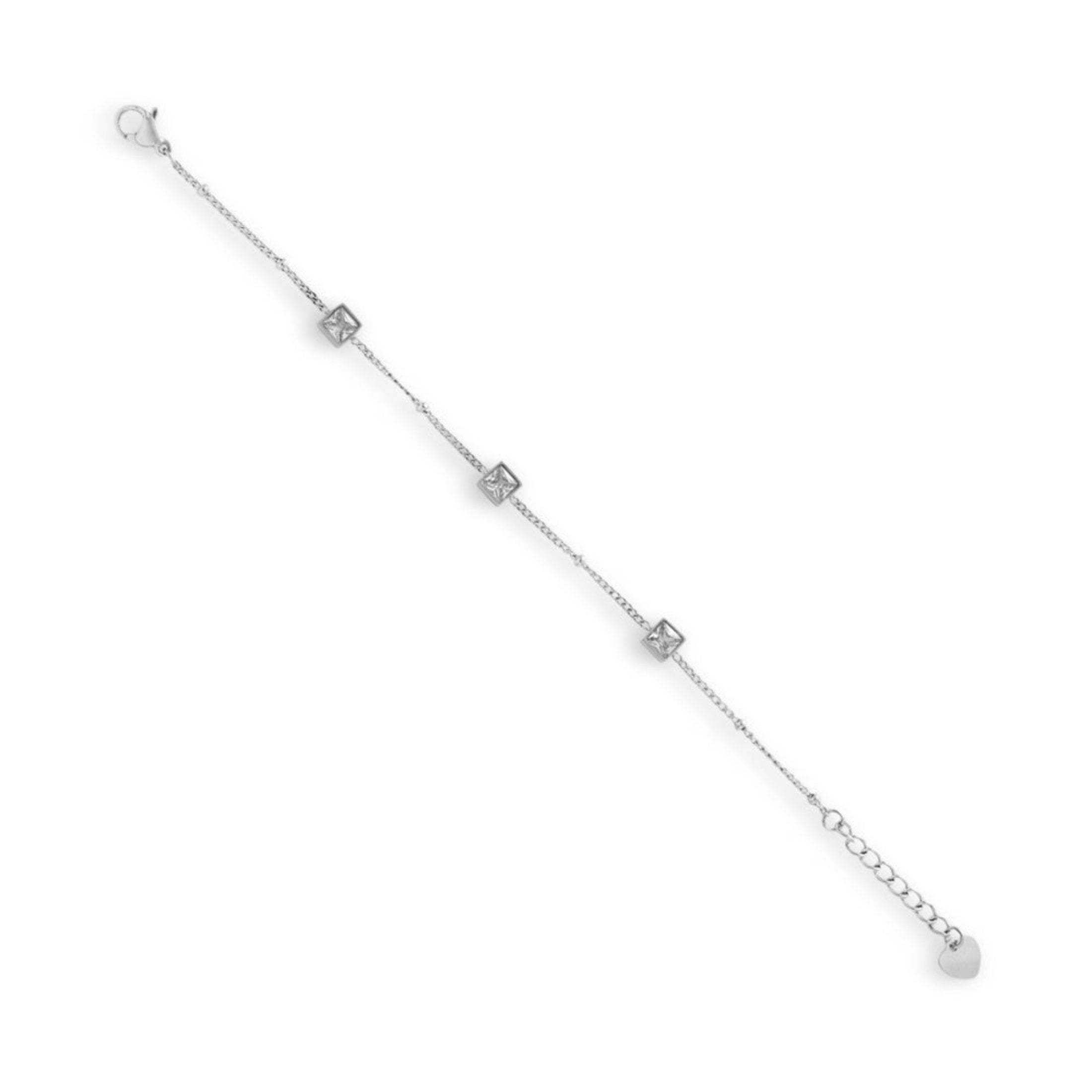 Princess Crystal Station Bracelet - Vantage Jewelry