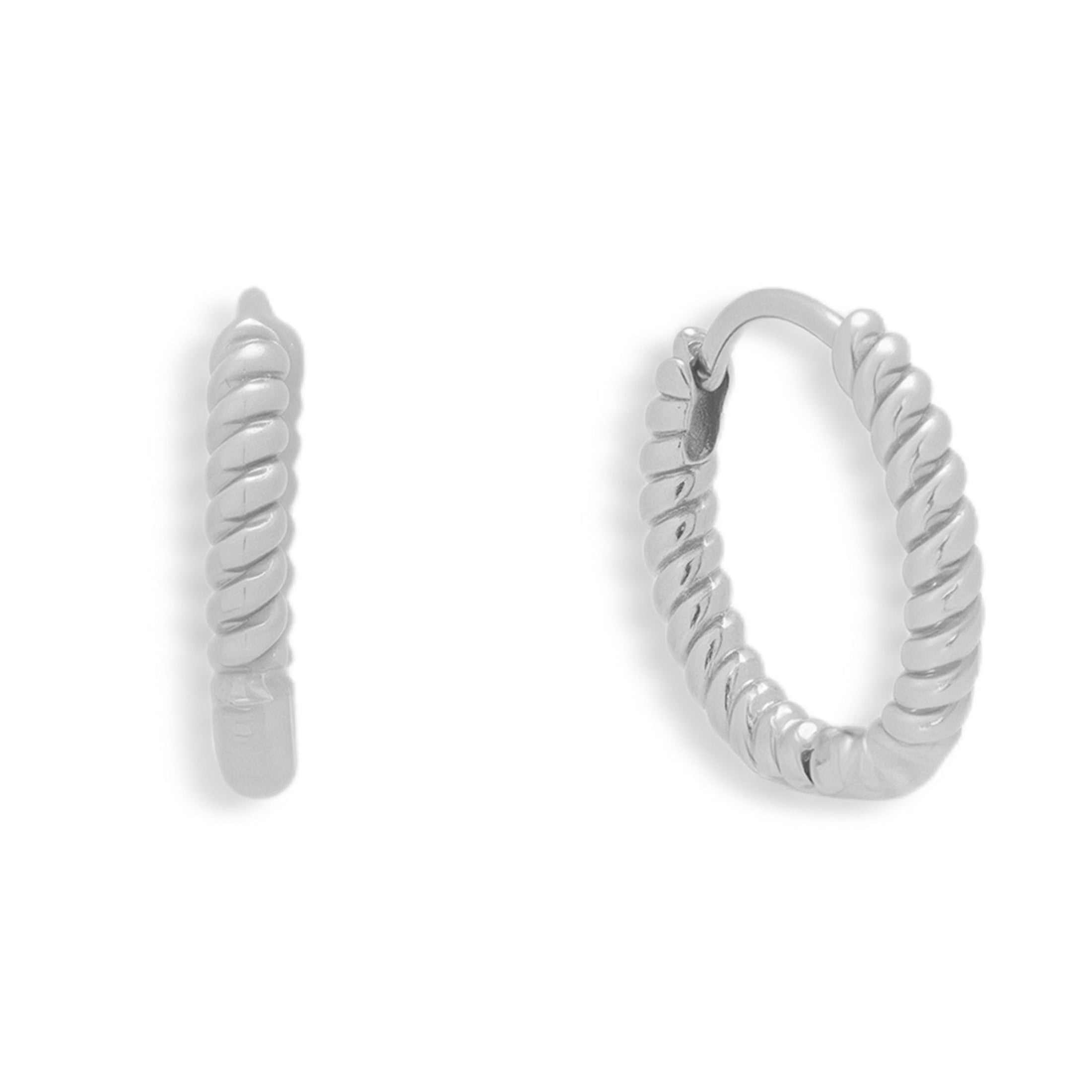 Chunky Twist Hoop Earrings - Vantage Jewelry