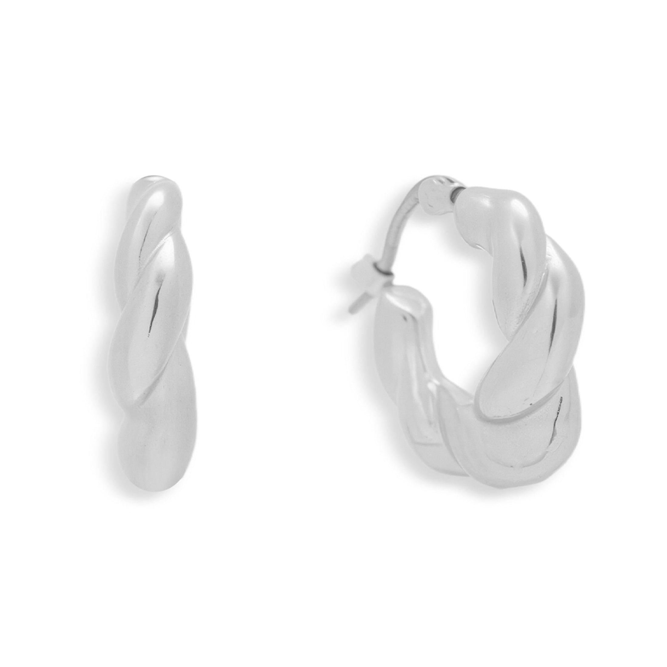 Chunky Twisted Hoop Earrings - Vantage Jewelry
