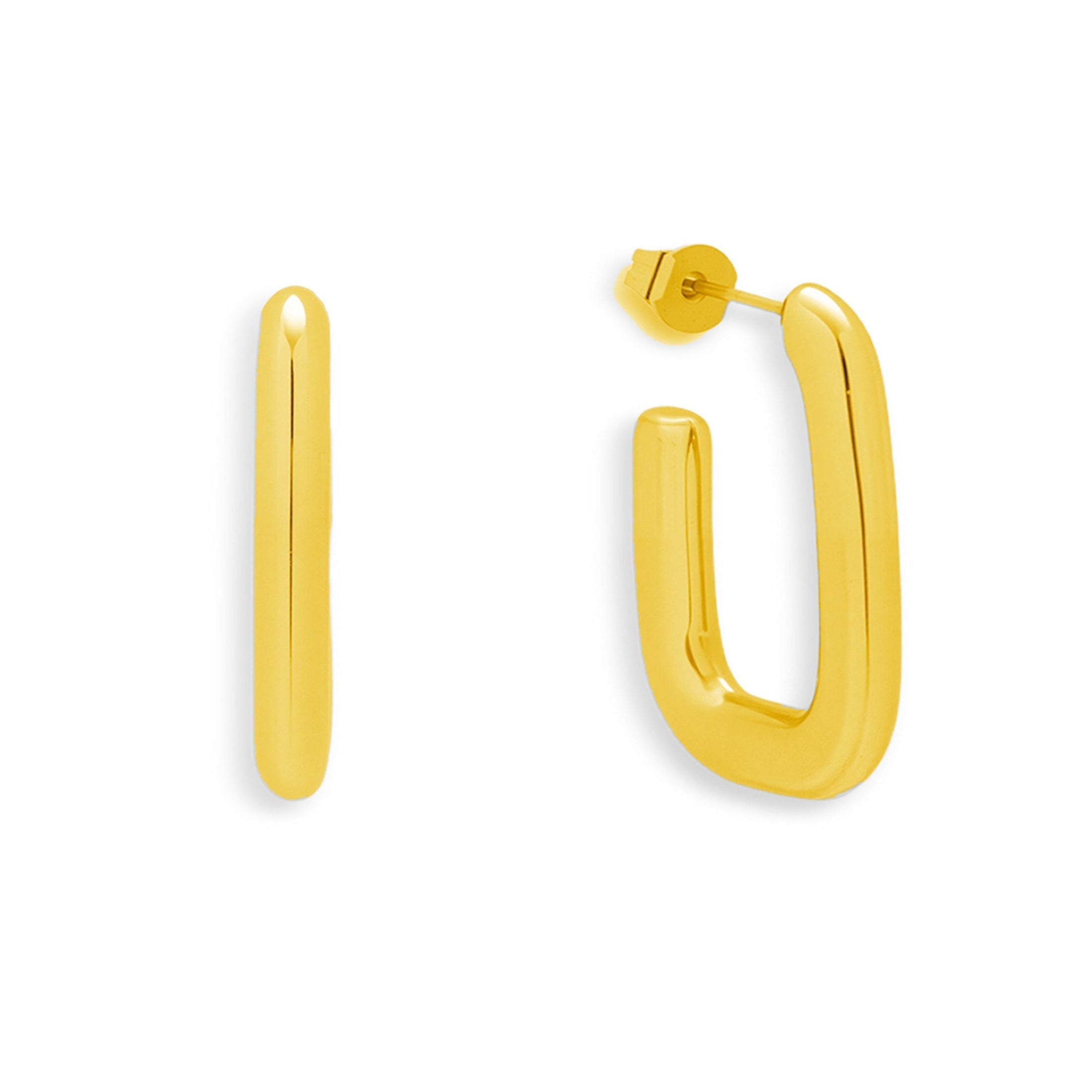 Rounded Square Hoop Earrings - Vantage Jewelry