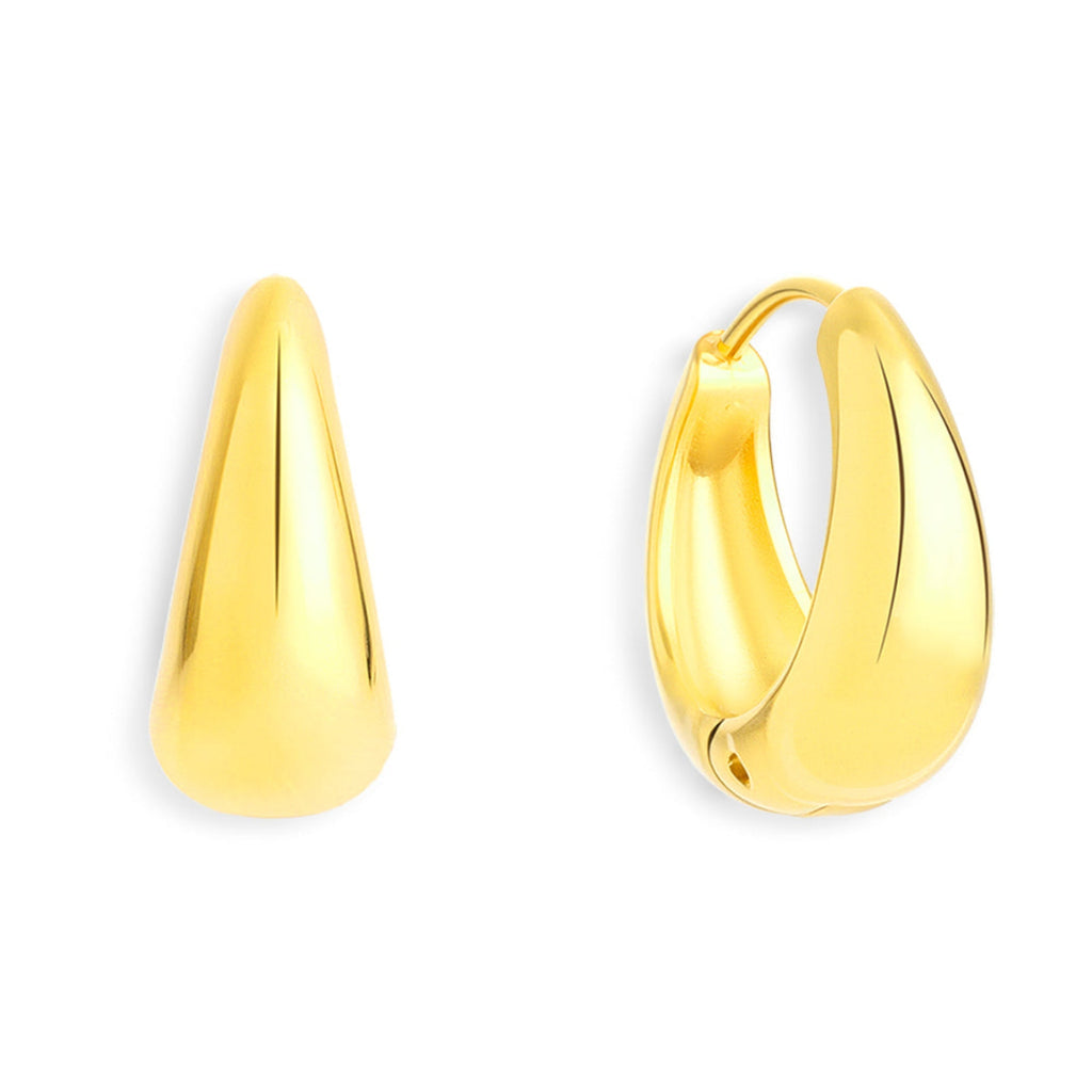 Teardrop Small Curve Hoop Earrings - Vantage Jewelry