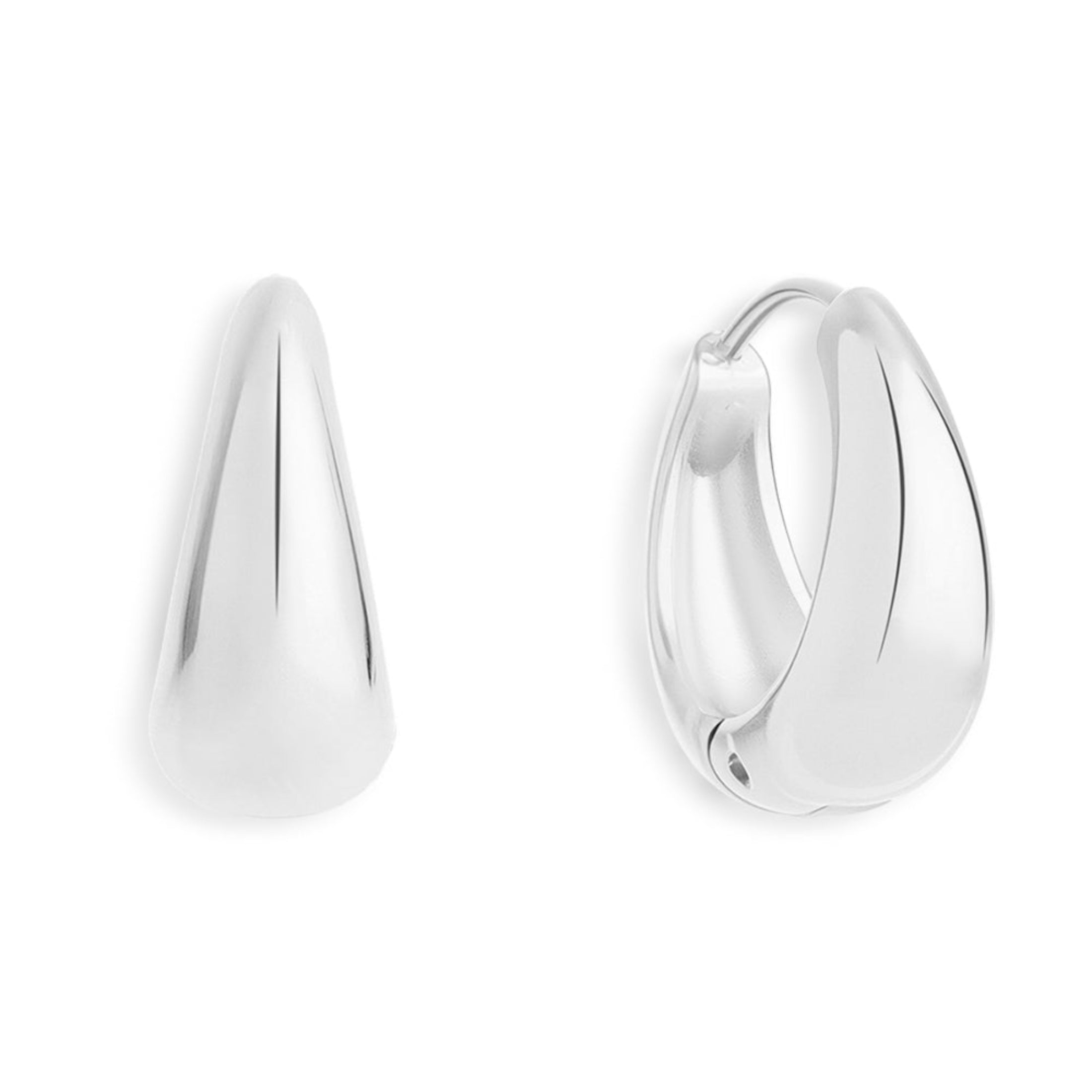 Teardrop Small Curve Hoop Earrings - Vantage Jewelry