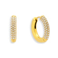 Crystal Pave Statement Hoops - Vantage Jewelry