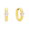 Marquise Crystal Huggie Hoop Earrings - Vantage Jewelry