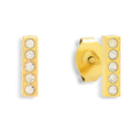 Crystal Bar Stud Earrings - Vantage Jewelry
