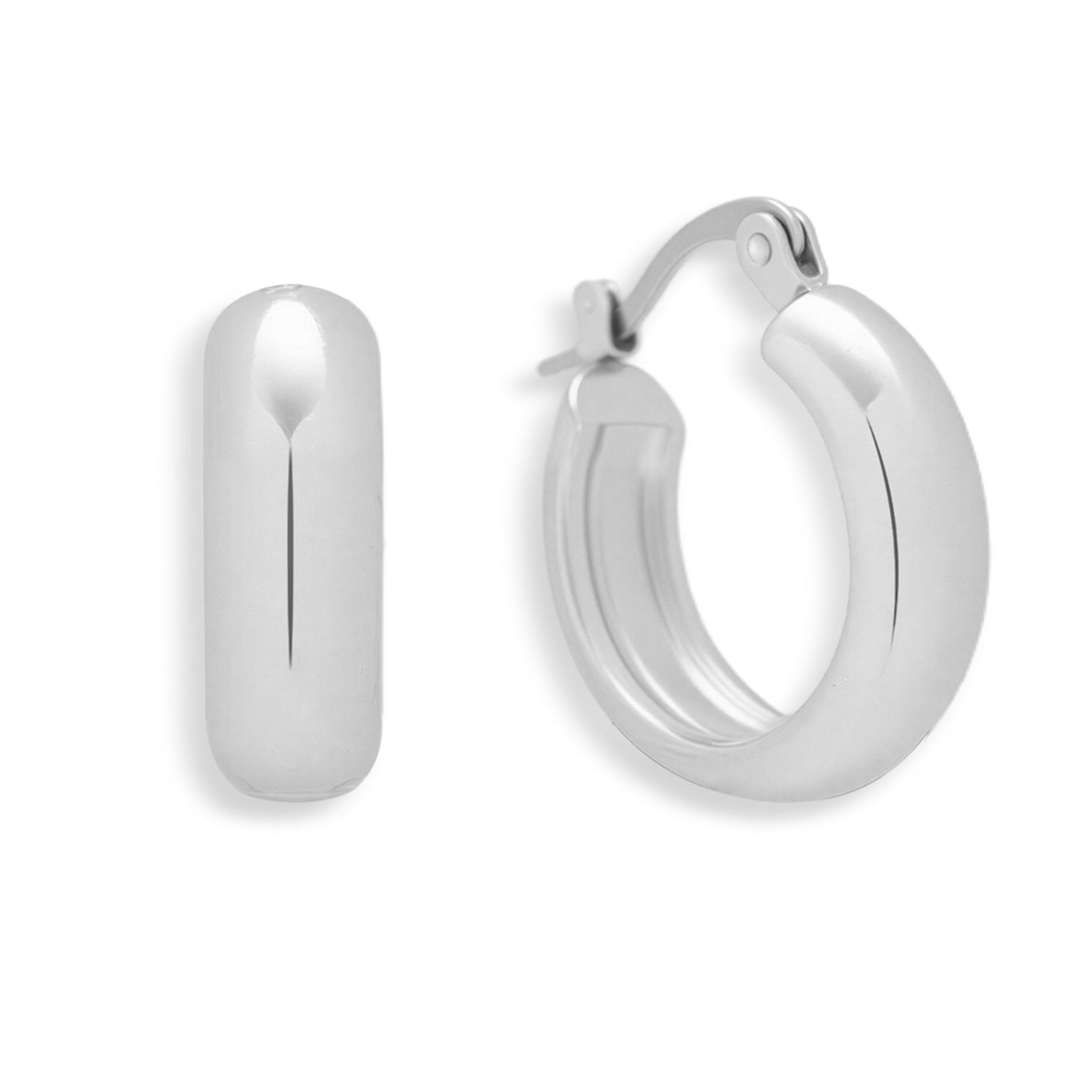 Chunky Dome Hoop Earrings - Vantage Jewelry
