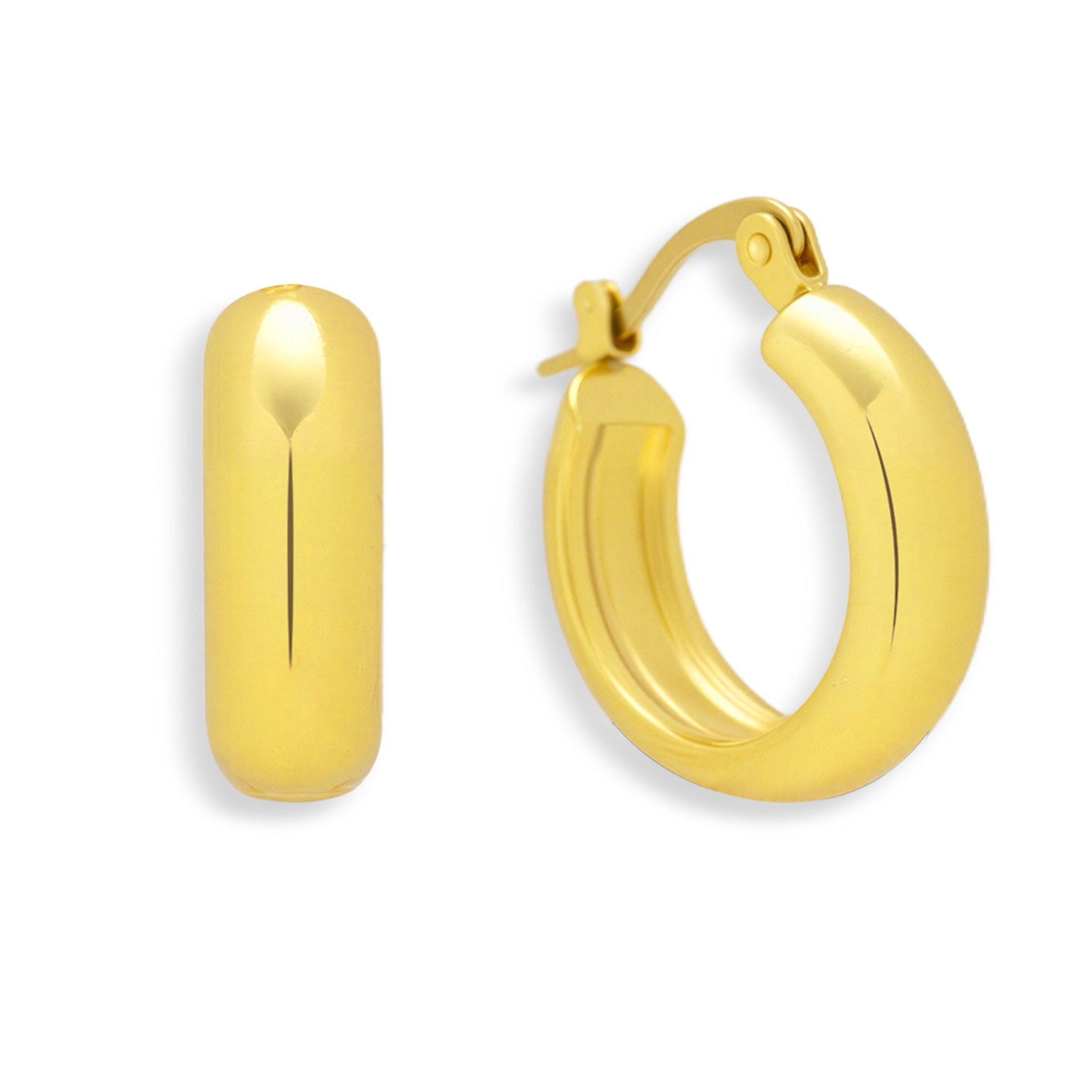 Chunky Dome Hoop Earrings - Vantage Jewelry