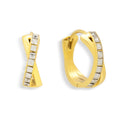 Crystal Twist Hoop Earrings - Vantage Jewelry