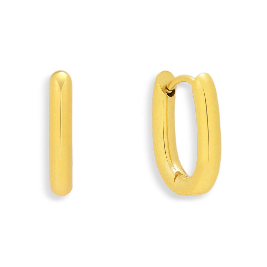 Bold Oval Hoop Earrings - Vantage Jewelry