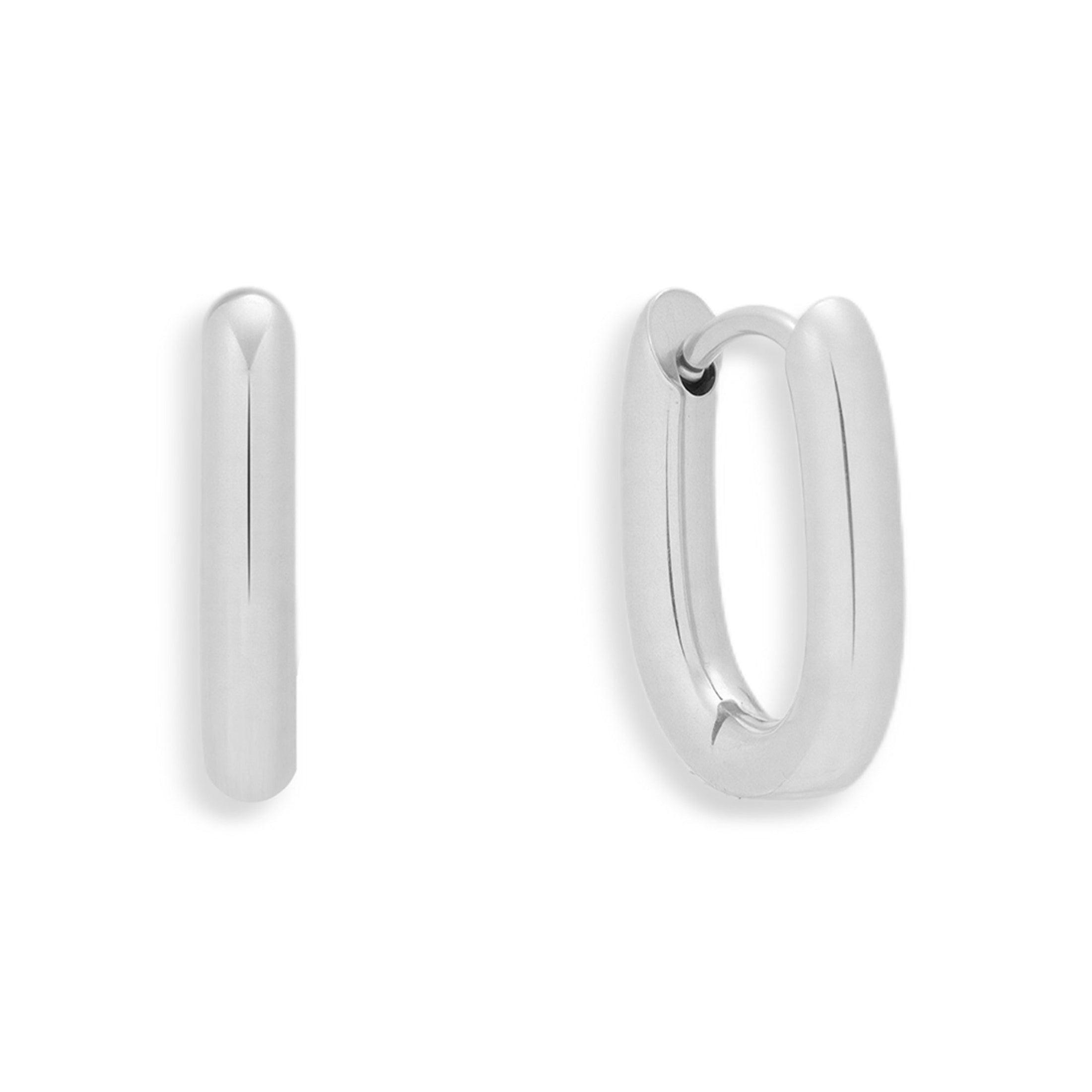 Bold Oval Hoop Earrings - Vantage Jewelry