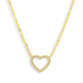 Crystal Heart Outline Necklace - Vantage Jewelry