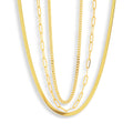 Triple Layer Chain Necklace Set - Vantage Jewelry