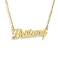 Custom/Personalized Nameplate with Gemstone Necklace - Vantage Jewelry