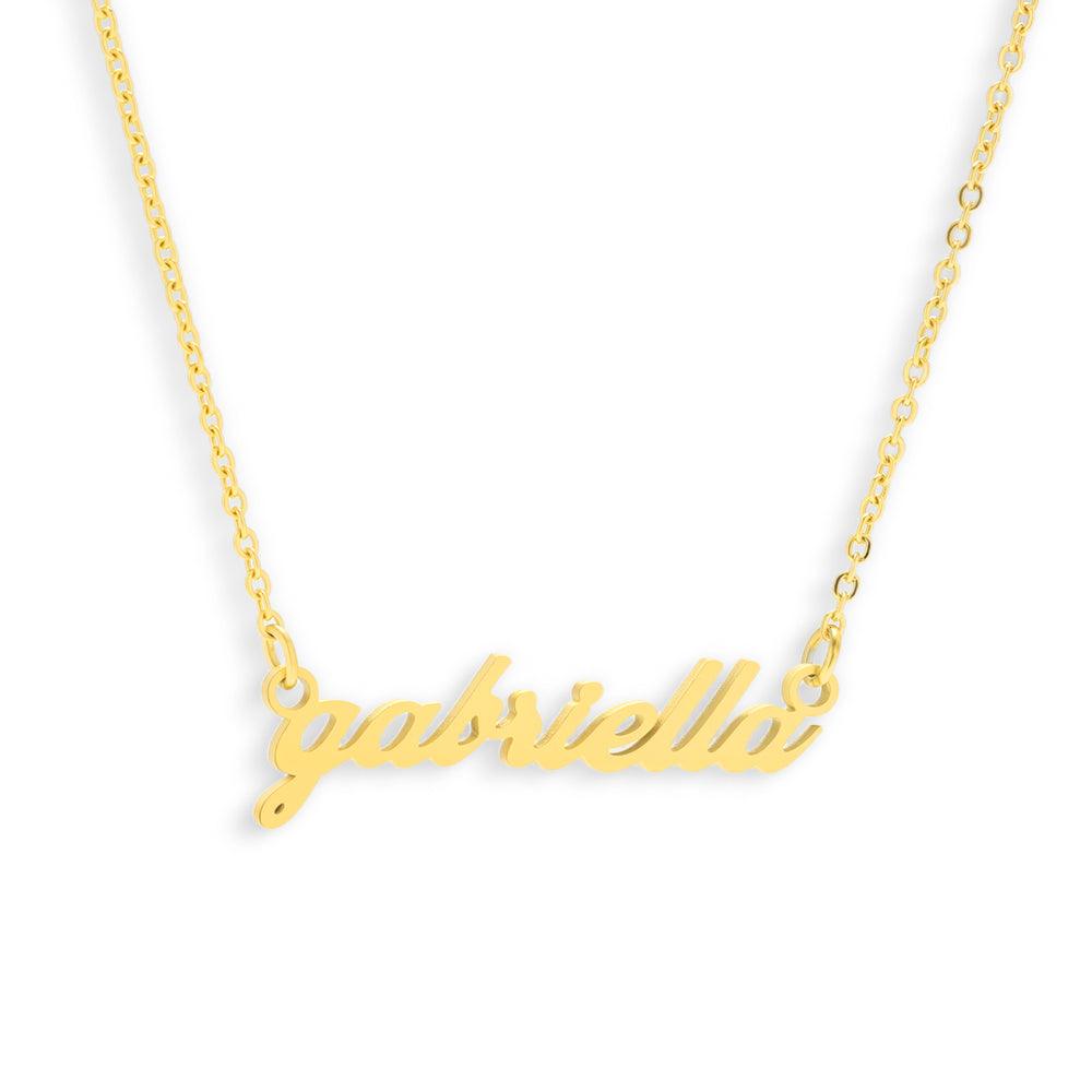 Custom/Personalized Lowercase Nameplate Cable Necklace - Vantage Jewelry
