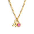 Custom/Personalized Initial Pendant Necklace w/ Birthstone - Vantage Jewelry