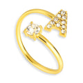 Sparkle Initial Wrap Ring - Vantage Jewelry