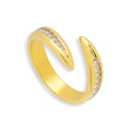 Crystal Curve Wrap Ring - Vantage Jewelry