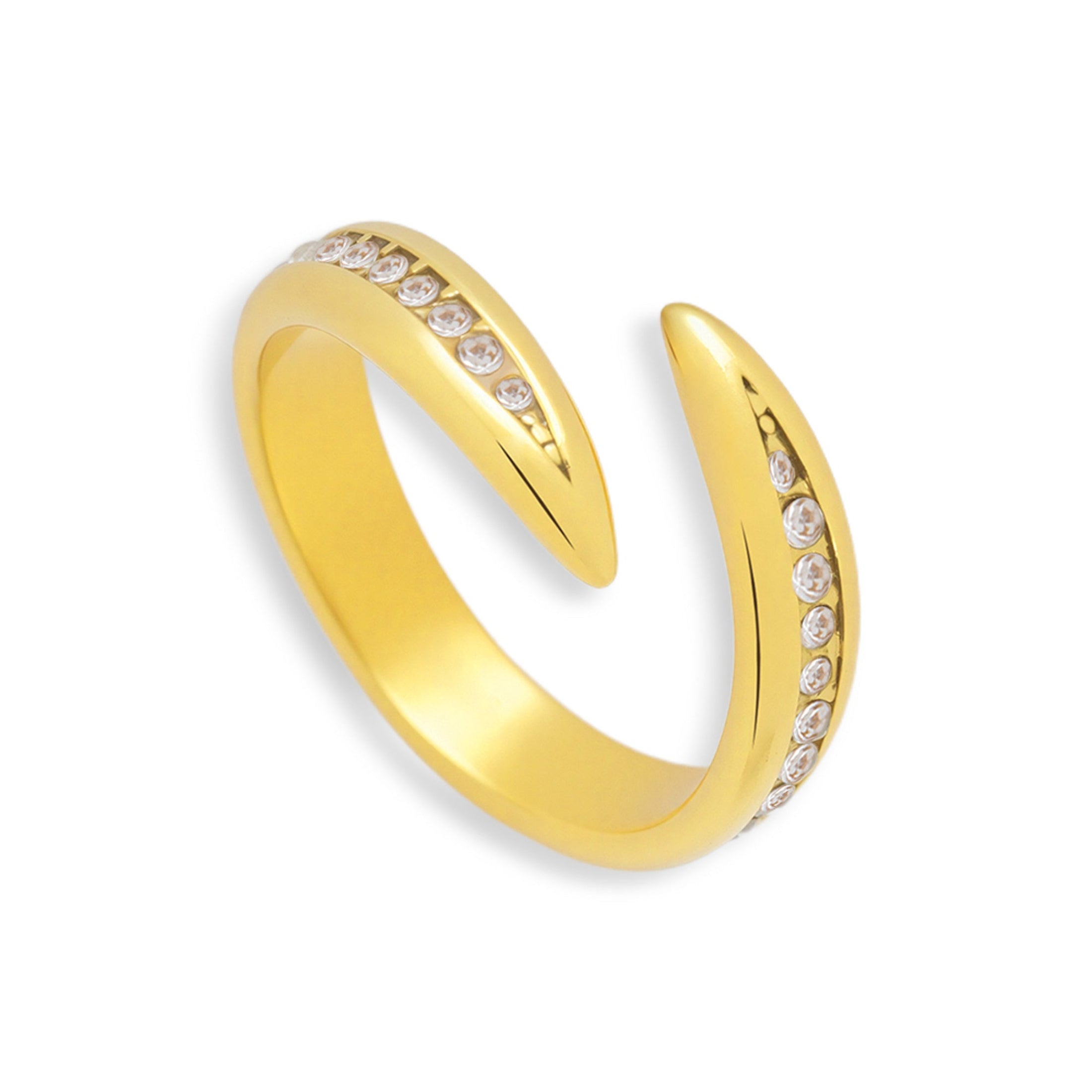 Crystal Curve Wrap Ring - Vantage Jewelry