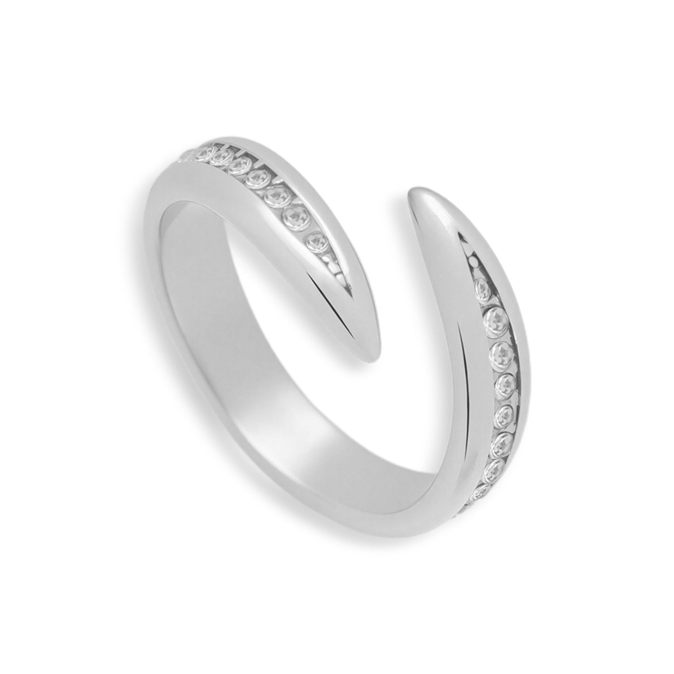 Crystal Curve Wrap Ring - Vantage Jewelry