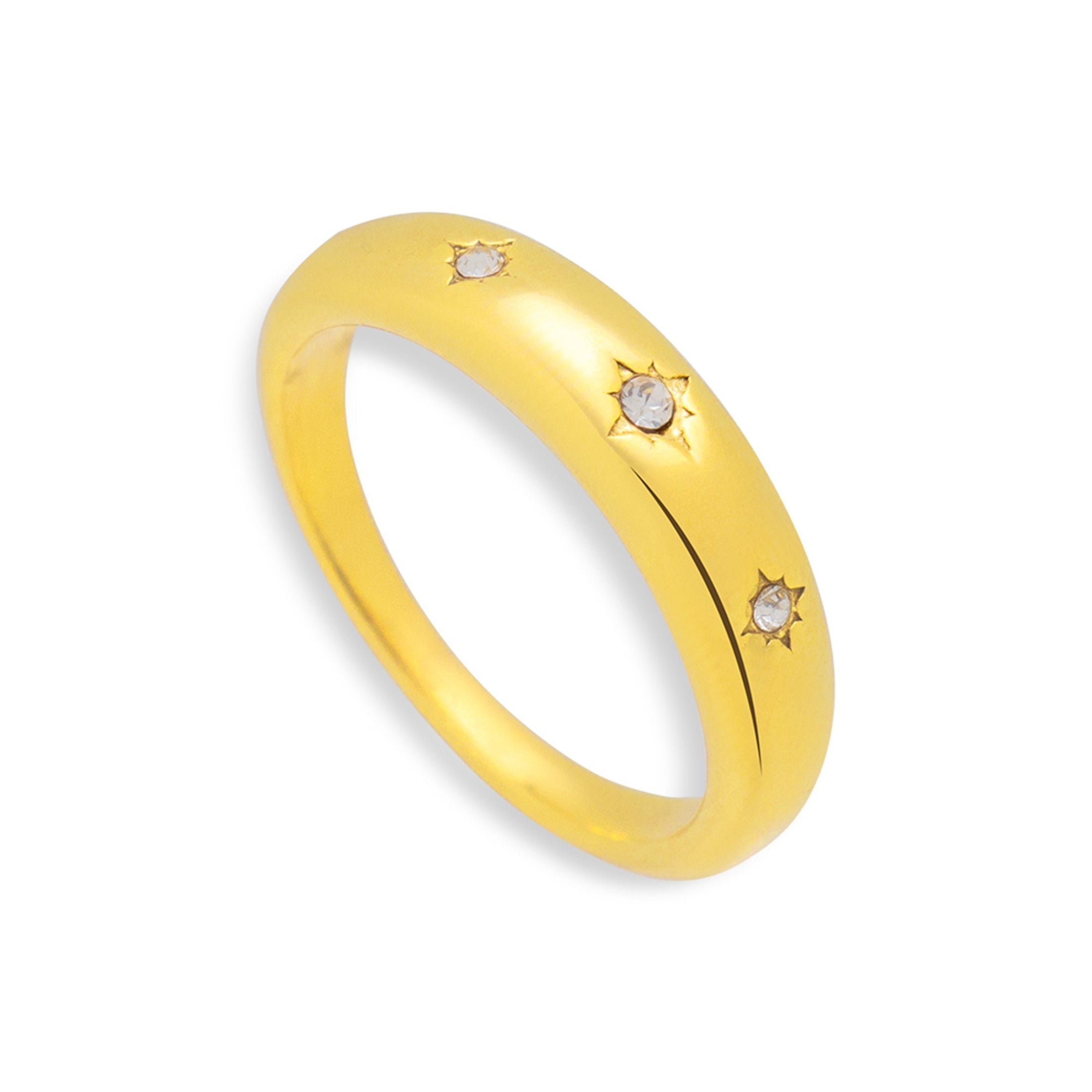 Starburst Crystal Band Ring - Vantage Jewelry