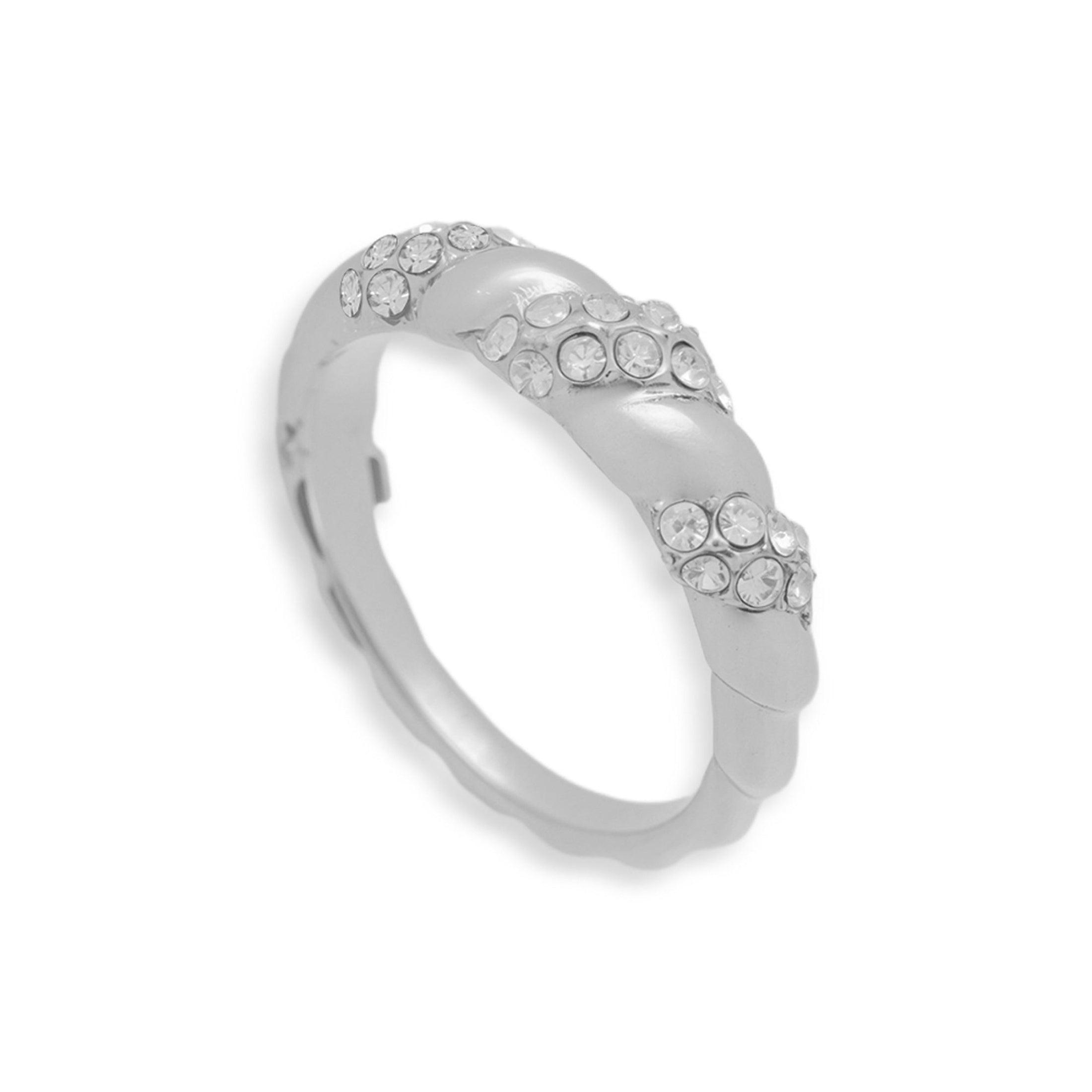 Crystal Twist Dome Ring - Vantage Jewelry