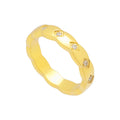 Twist Crystal Inset Ring - Vantage Jewelry