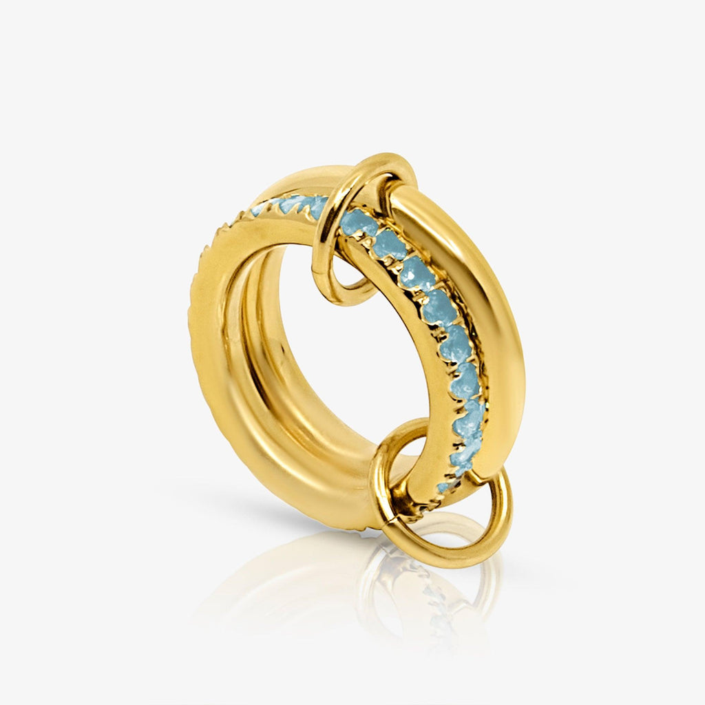 Frosted Charm Stacked Ring - Vantage Jewelry