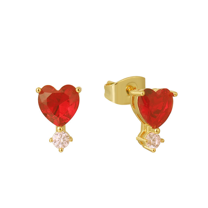 Candy Heart Studs - Vantage Jewelry