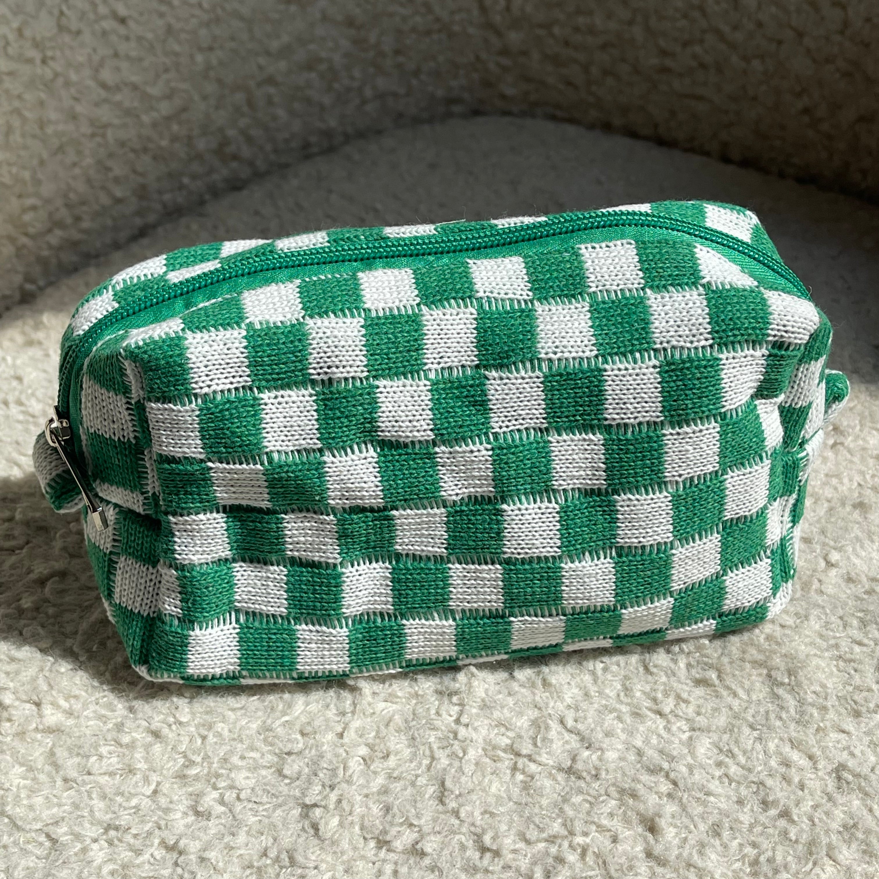Checkered Toiletry Bag - Vantage Jewelry