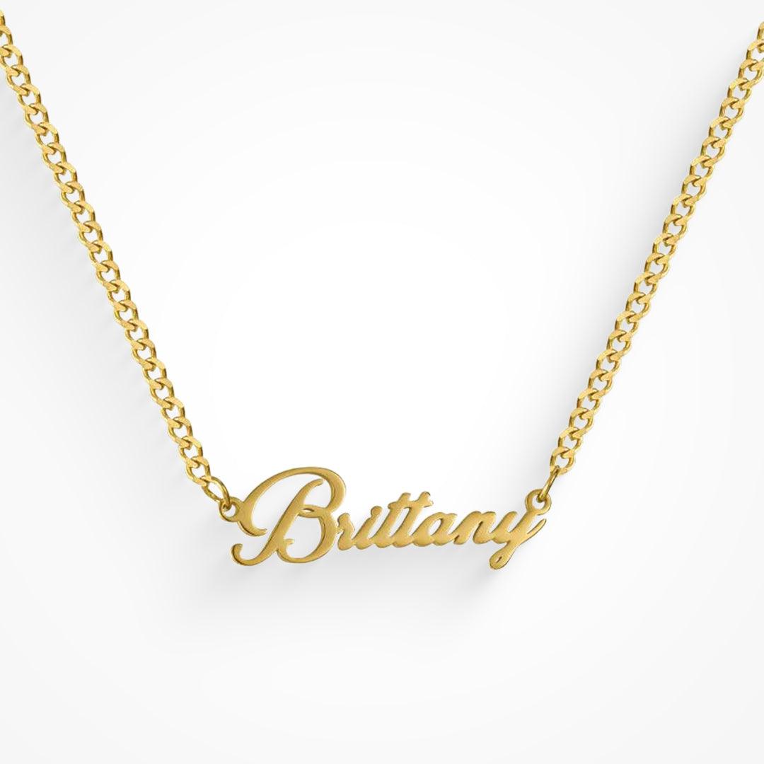 Custom/Personalized Nameplate Curb Necklace - Vantage Jewelry