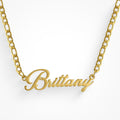 Custom/Personalized Nameplate Figaro Necklace - Vantage Jewelry