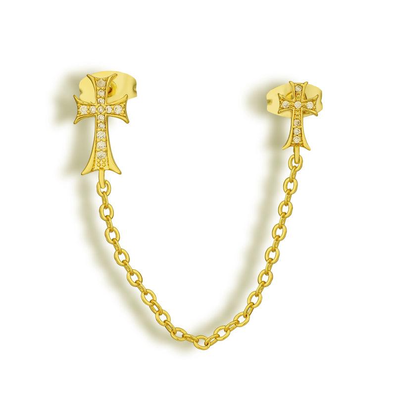 Double Cross Me Earrings - Vantage Jewelry