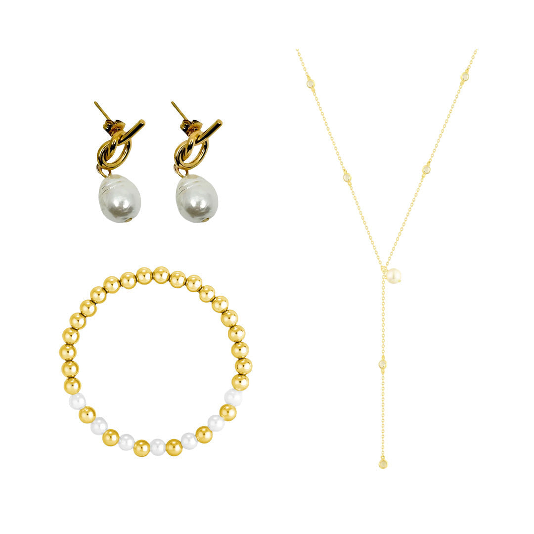 Eternal Pearl Jewelry Set Bundle - Vantage Jewelry