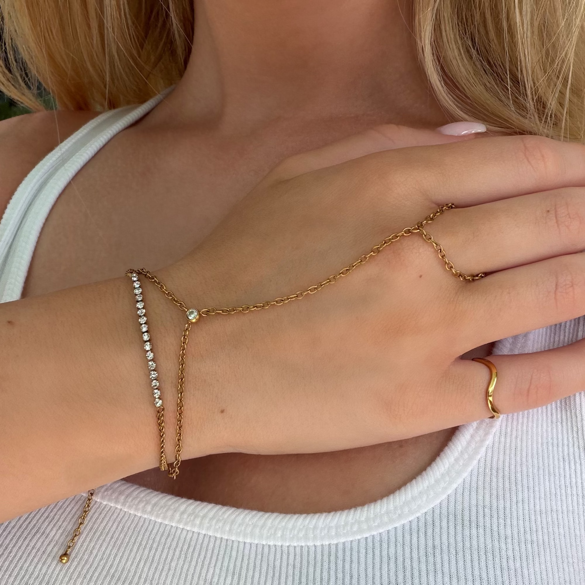Dahlia Hand Chain - Vantage Jewelry