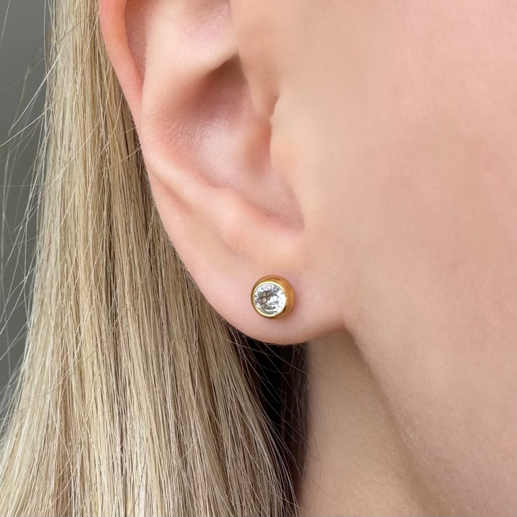 Shine On Flat Back Earrings - Vantage Jewelry