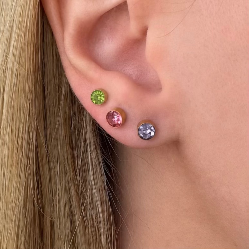 Rainbow Babe Flat Back Earrings Set - Vantage Jewelry