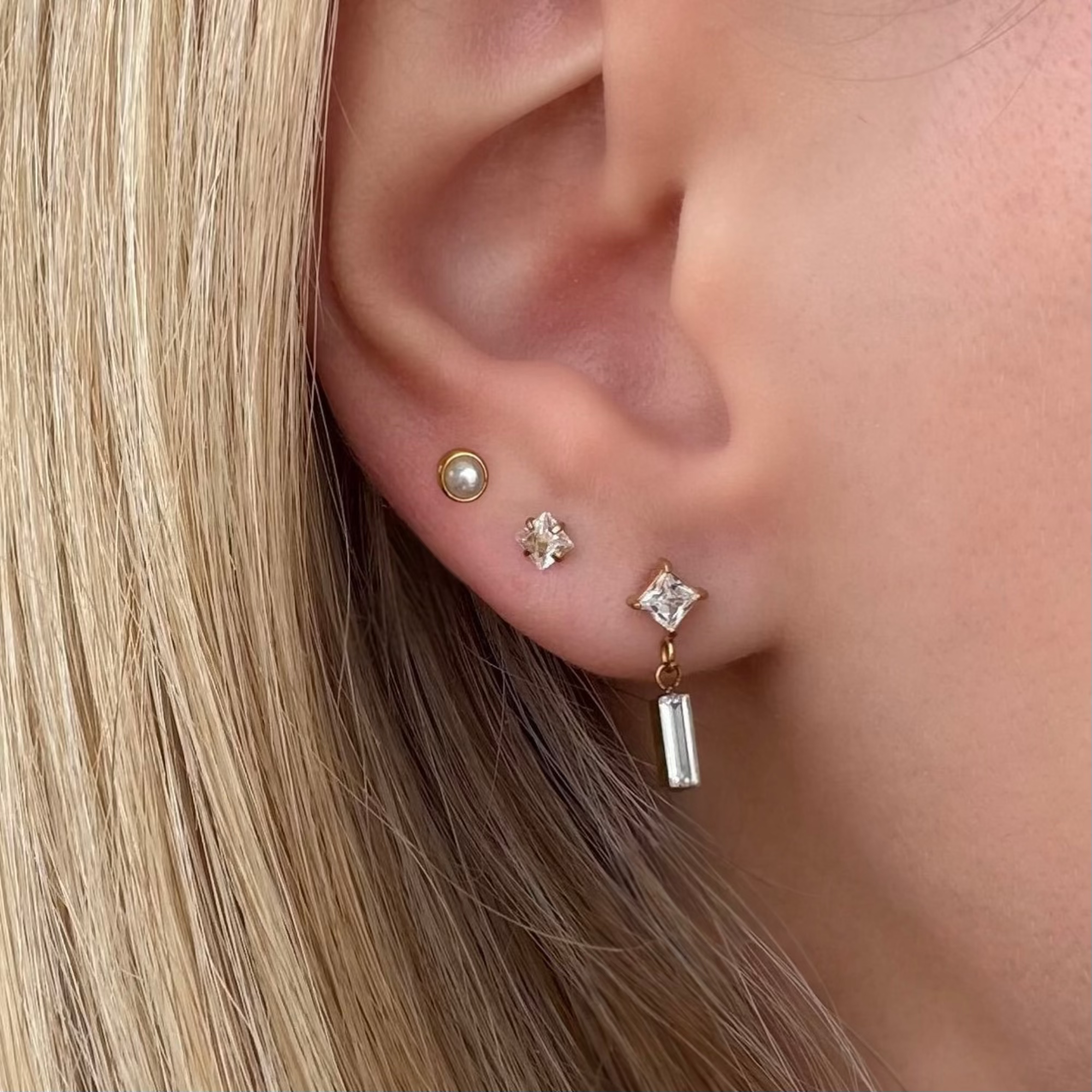 Sweet Shine Flat Back Earrings Set - Vantage Jewelry
