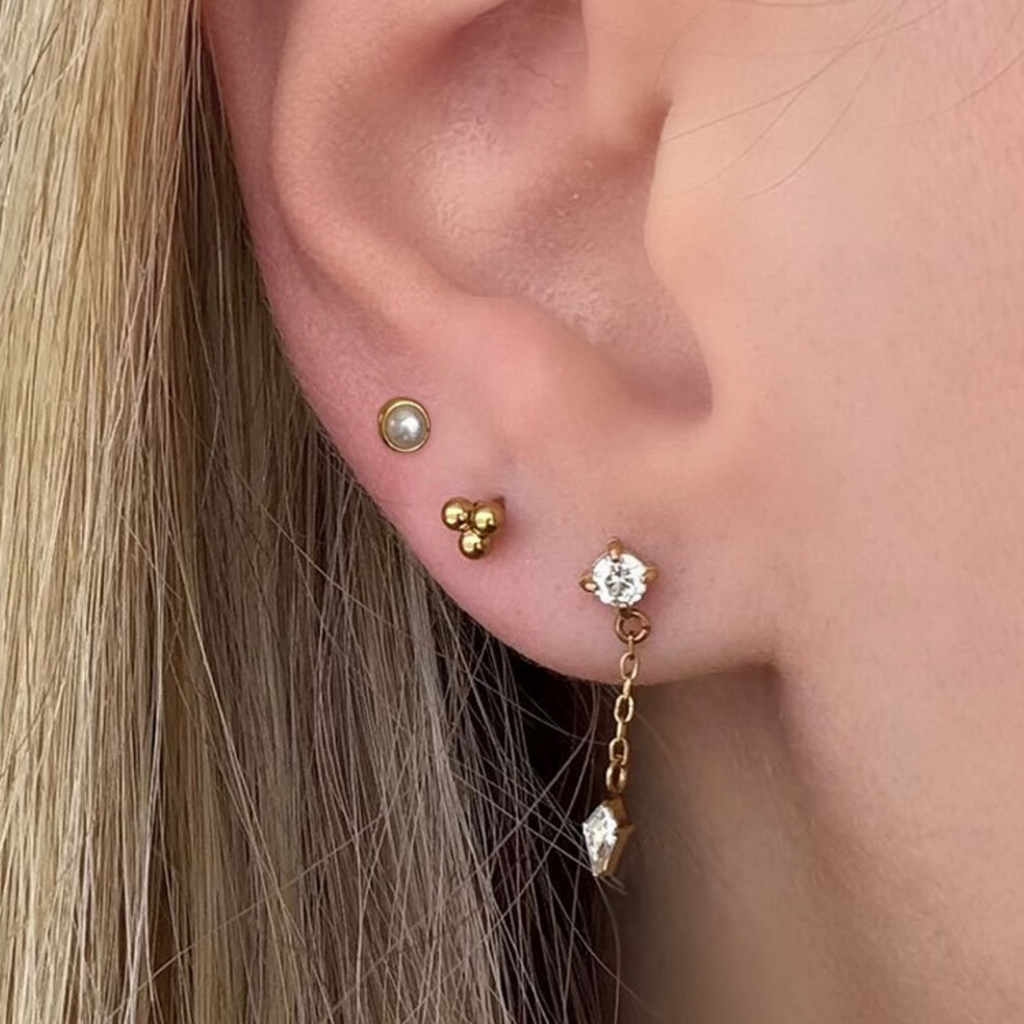 Starry Babe Flat Back Earrings Set - Vantage Jewelry