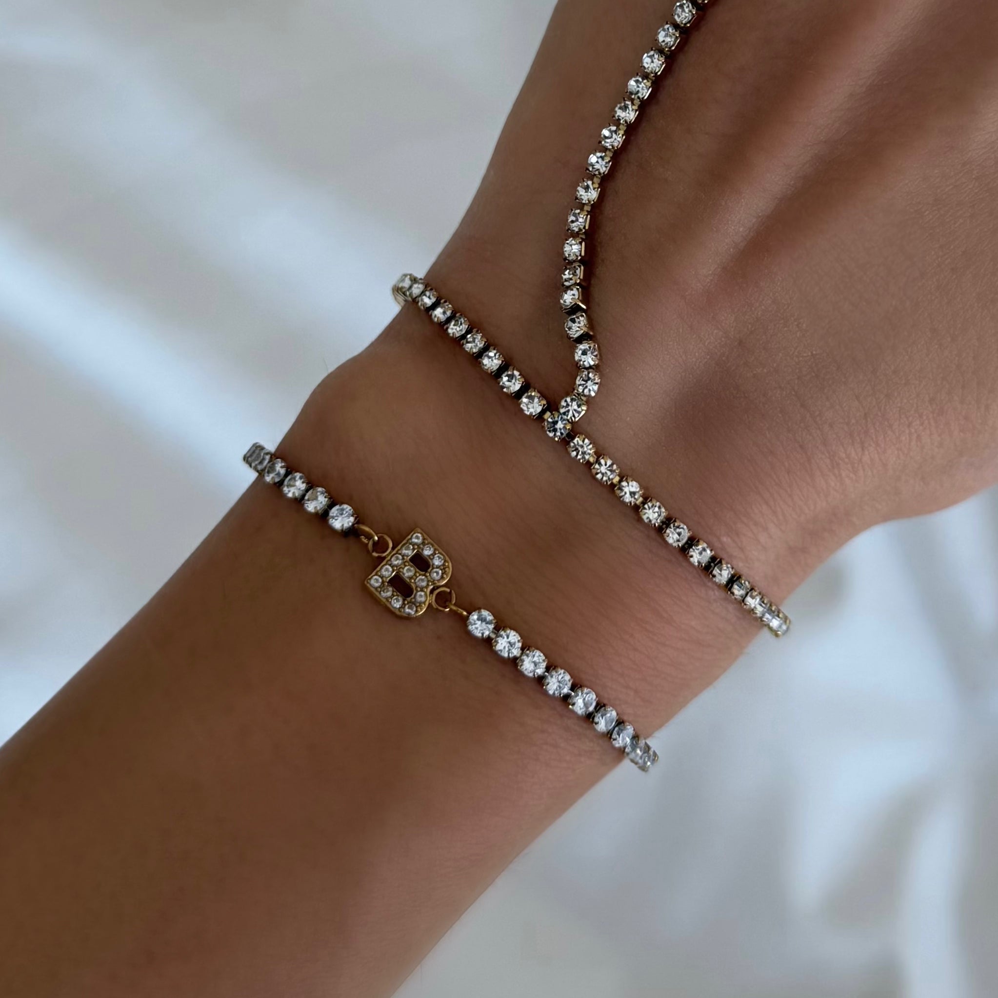Icy Initial Tennis Bracelet - Vantage Jewelry