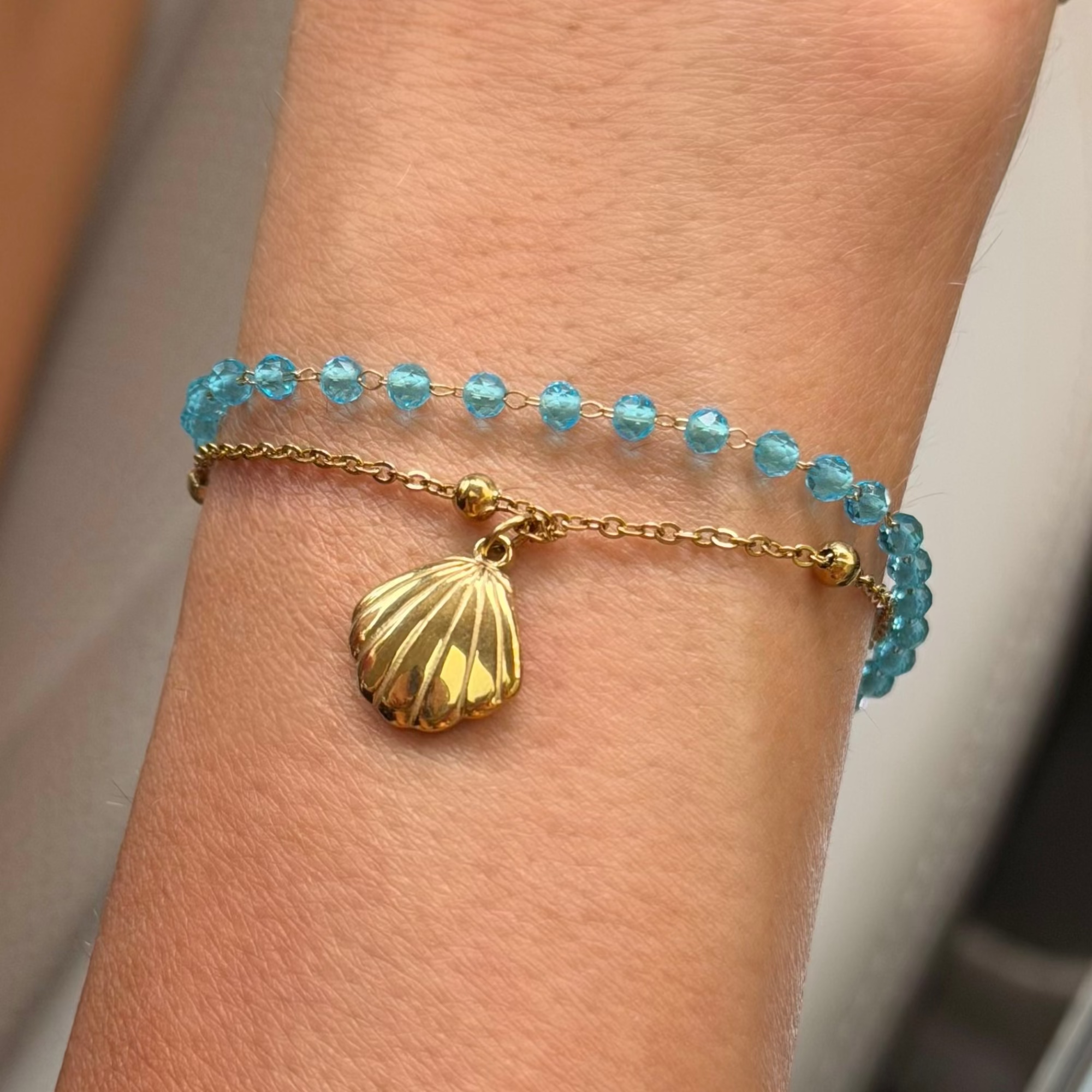 Double Layer Coastal Charm Bracelet - Vantage Jewelry