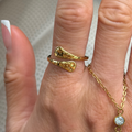Twisted Fate Adjustable Ring - Vantage Jewelry