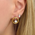 Halo Pearl Earrings - Vantage Jewelry
