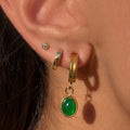 Emerald Dream Hoop Earrings - Vantage Jewelry